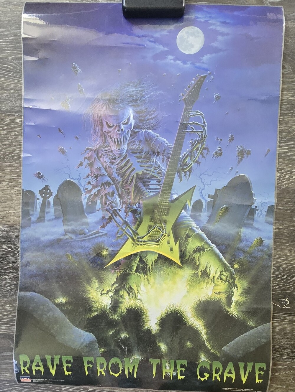 RAVE FROM THE GRAVE Vintage Poster 1999, Heavy Metal Art